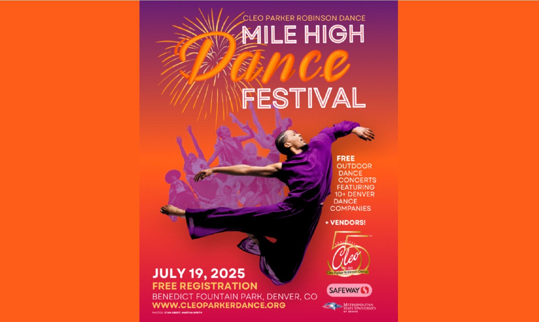 A poster for Cleo Parker Robinson Dance - Mile High Dance Festival event