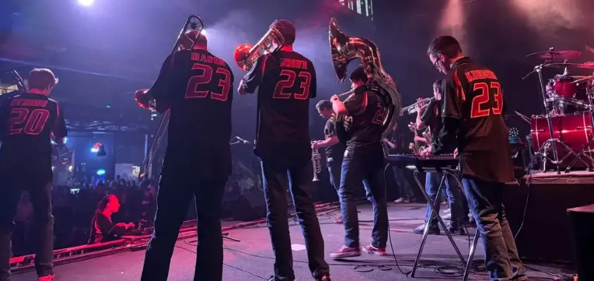 A poster for City Park Jazz 2025: Brass Band Extravaganza feat. Rowdy Brass Band, Tivoli Club Brass Band and Guerrilla Fanfare  event