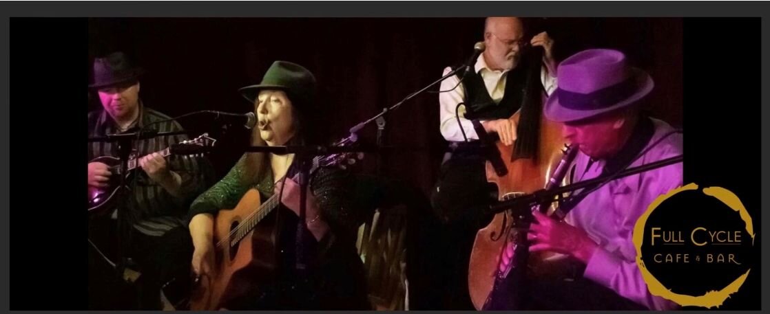 A poster for JAZZ SUPPER CLUB SERIES | Espresso Gypsy Jazz event