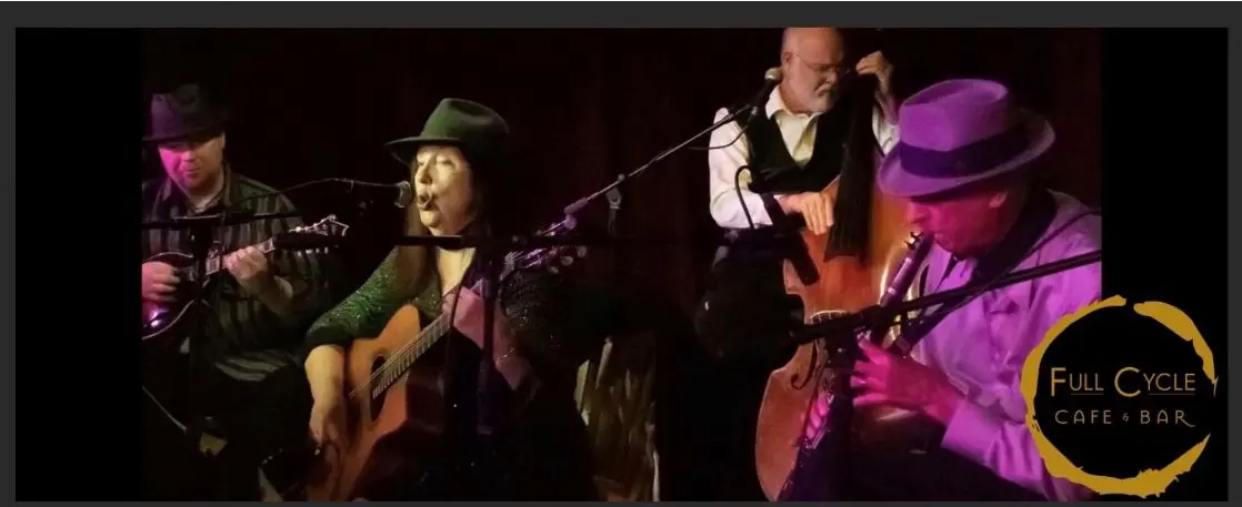 A poster for JAZZ SUPPER CLUB SERIES | Espresso Gypsy Jazz event