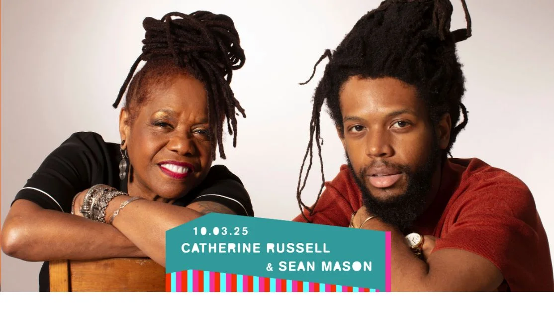 A poster for MAS Presents: Catherine Russell & Sean Mason event