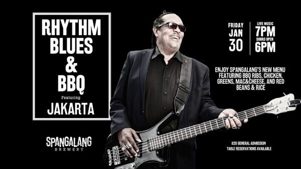 A poster for Rhythm, Blues & BBQ - The Jakarta Band event