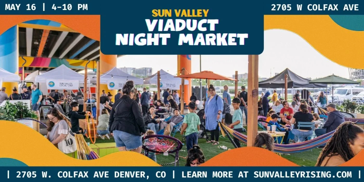 A poster for Sun Valley Viaduct Night Market event