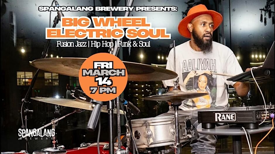 A poster for Friday Night Live featuring Big Wheel Electric Soul event