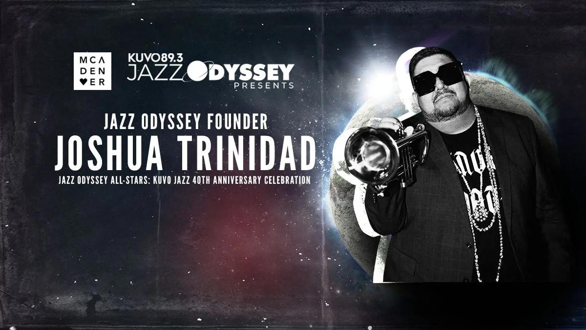 A poster for Jazz Odyssey All-Stars: KUVO 40th Anniversary Celebration event