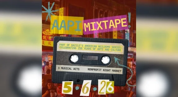 A poster for American Heirlooms: AAPI Mixtape event