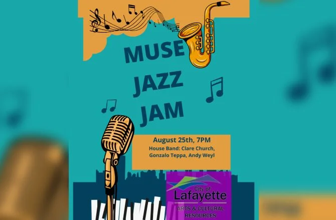 A poster for Muse Jazz Jam  event
