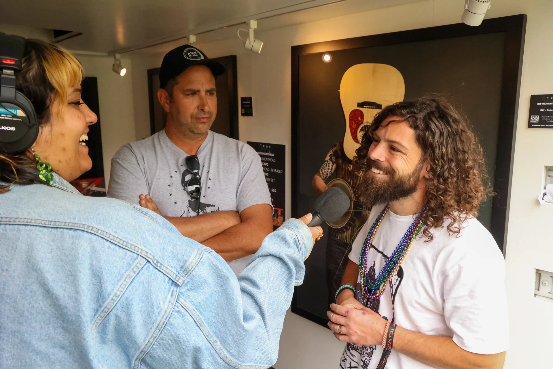 Abi Clark interviewing Michael Weintrob and TZKey. Photo courtesy of alldaywes.