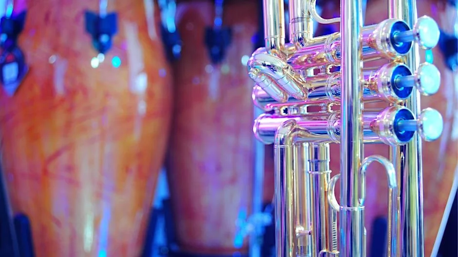 A poster for Rumba Rhythms: A Night with LC's Jazz Ensemble event