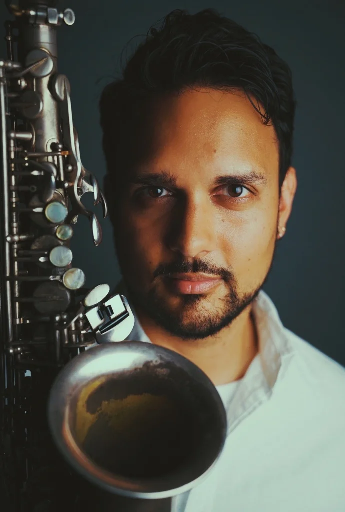 A poster for Aakash Mittal's Breathe Ensemble Album Release featuring Jayanthi Bunyan  event