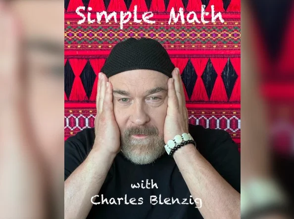 A poster for Simple Math with Charles Blenzig feat. Shane Endsley  event