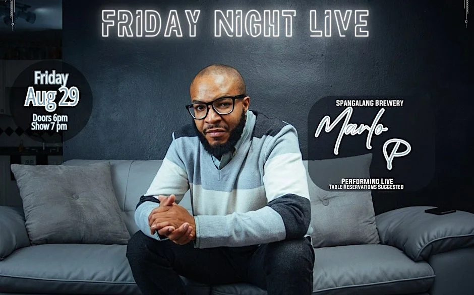 A poster for Friday Night Live: Marlo P event