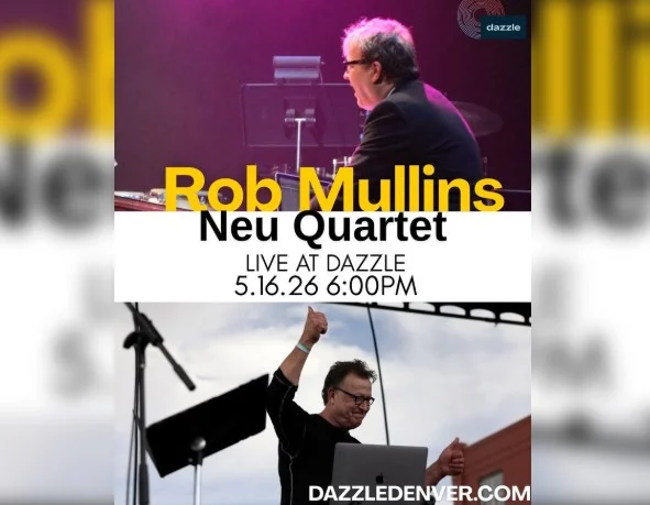 A poster for Rob Mullins Neu Quartet  event