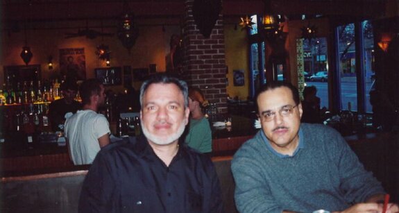 Arturo Gómez and Carlos Lando at club