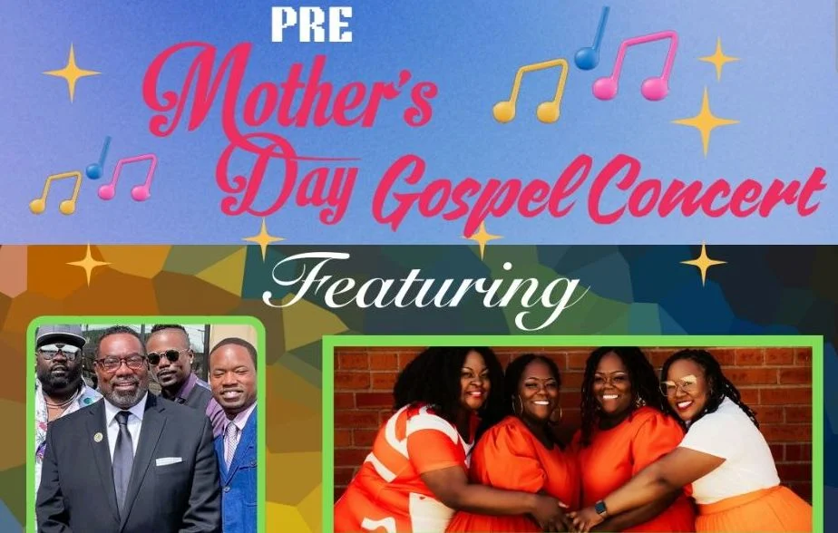 A poster for Pre Mother's Day Gospel Concert event