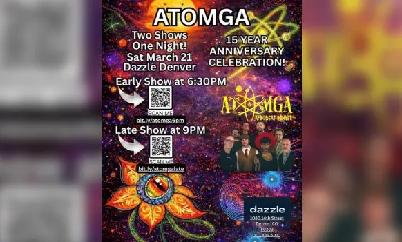 A poster for ATOMGA event