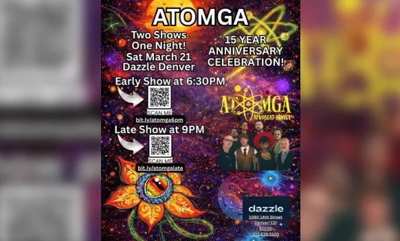 A poster for ATOMGA event