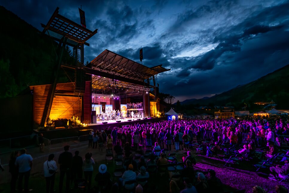 Night image of Telluride Jazz Festival