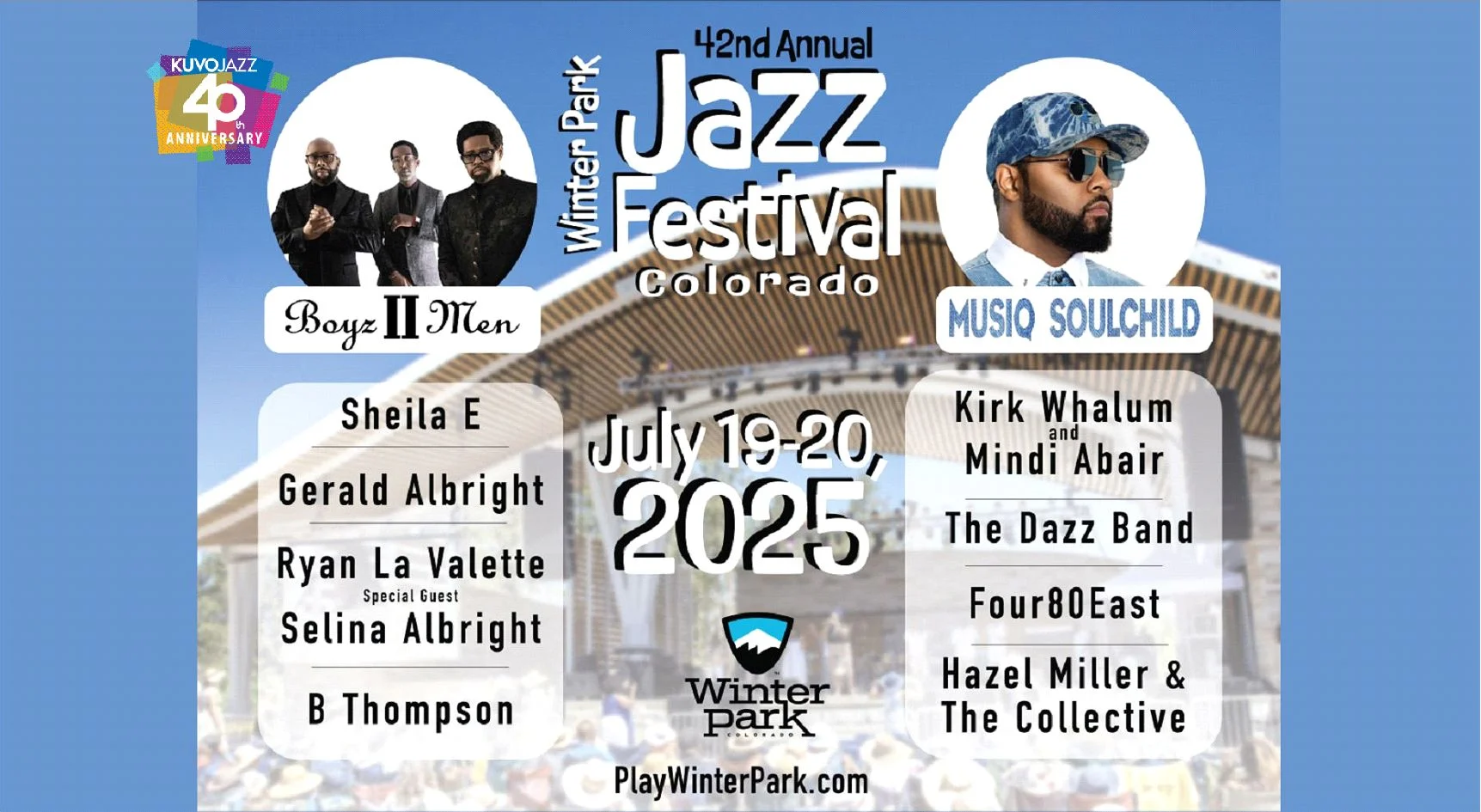 A poster for 42nd Annual Winter Park Jazz Festival 2025 event