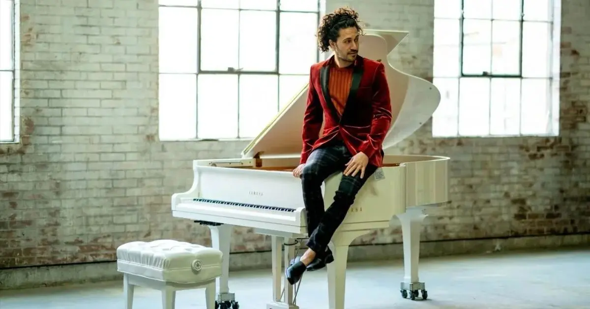 A poster for KUVO JAZZ Presents — Emmet Cohen Presents: Miles & Coltrane at 100 event