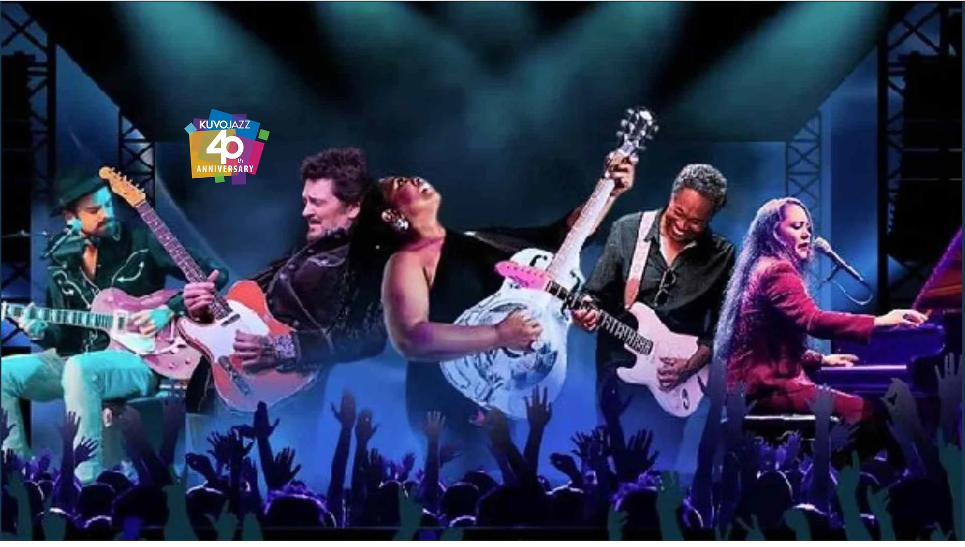 A poster for Blues On The Mesa event