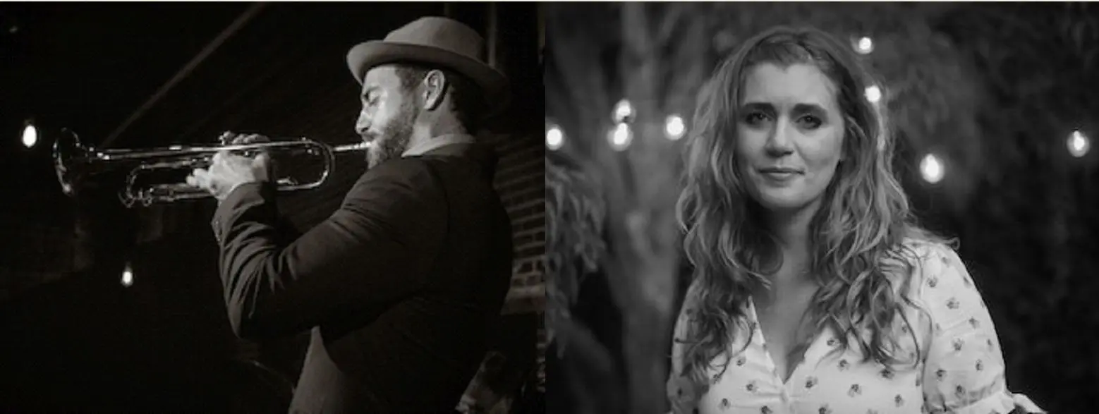 A poster for Valentine's Weekend: The Gabriel Mervine Quintet with Marion Powers event