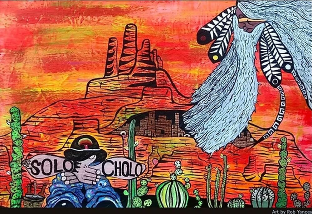 A poster for Low Brow Art Opening event