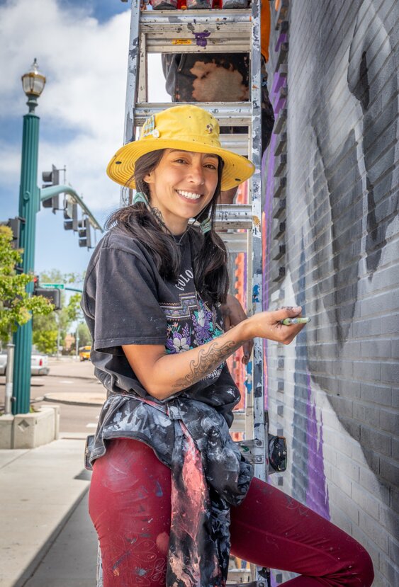 Beat Box mural artist Aikoyougo