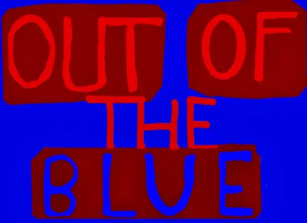 A poster for Ian Skaronea and OUT OF THE BLUE event