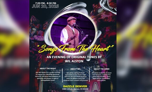 A poster for Wil Alston: Songs From The Heart  event