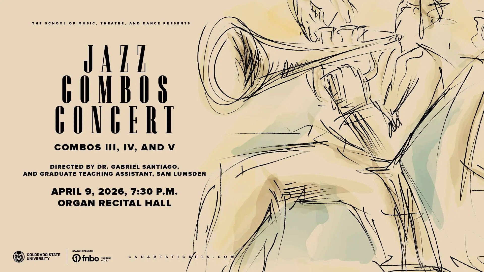 A poster for Jazz Combos Concert event
