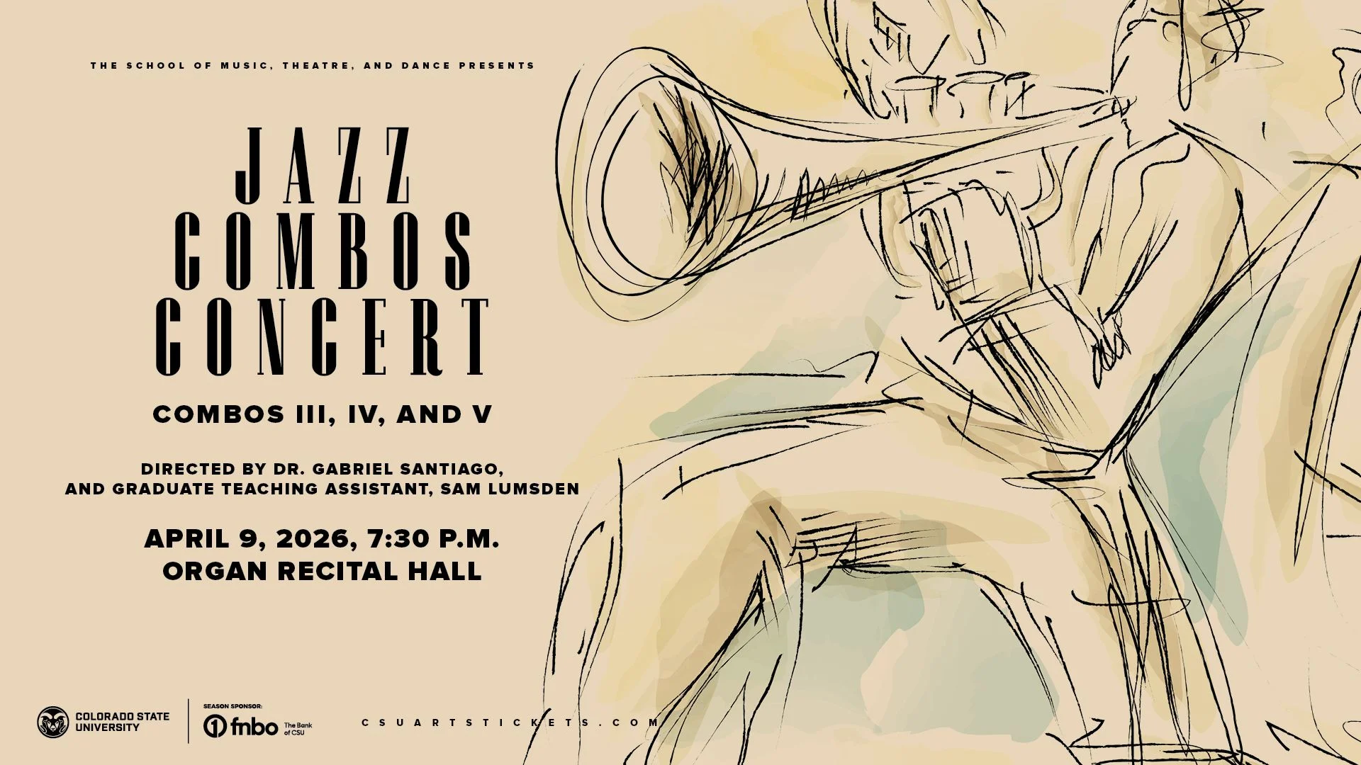 A poster for Jazz Combos Concert event