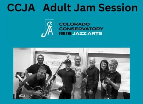 A poster for CCJA Adult Jazz Session event