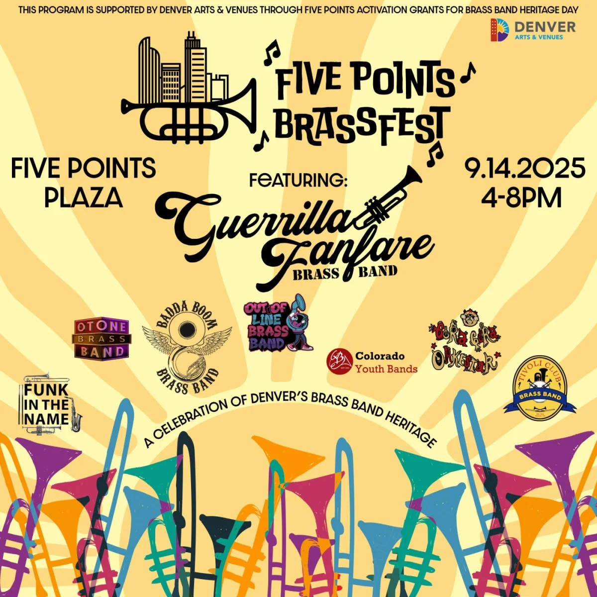 A poster for Five Points "Brassfest" event