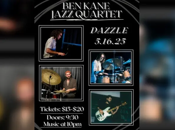 A poster for Ben Kane Jazz Quartet  event