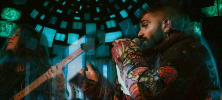 A poster for El Chapultepec Piano Lounge: Fiamoré Acoustic Duo: NAAV & Aiden event