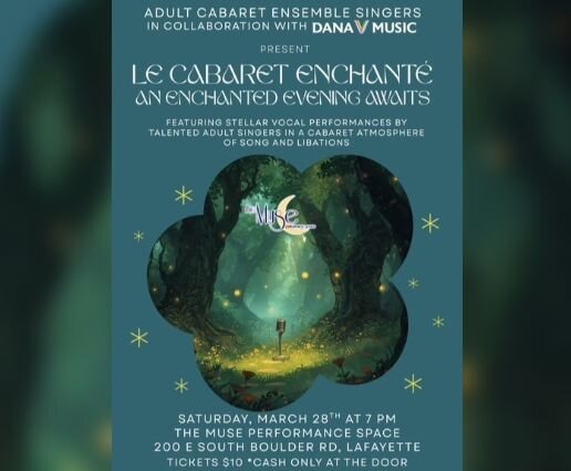 A poster for  Le Cabaret Enchanté event