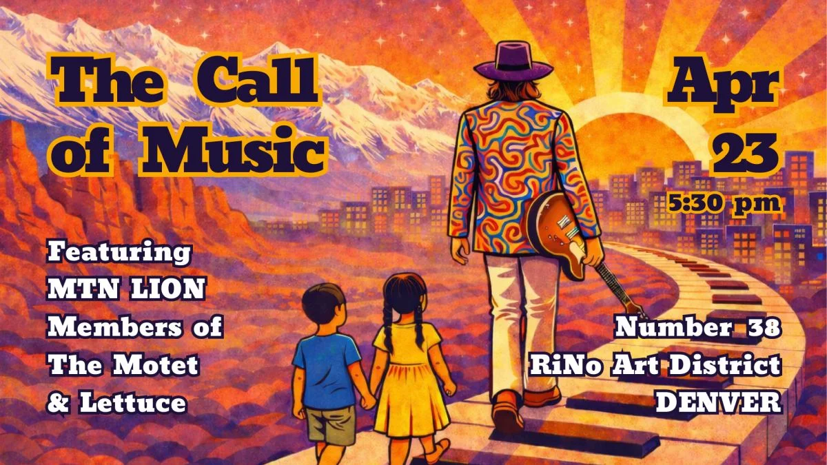 A poster for The Call of Music  event
