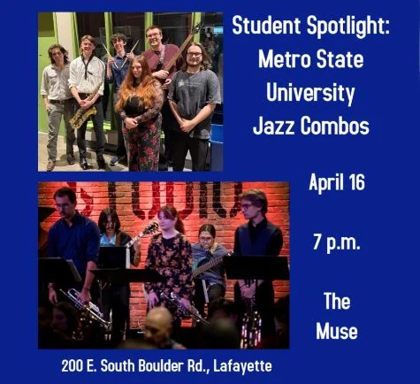A poster for Metro State Jazz Combos event