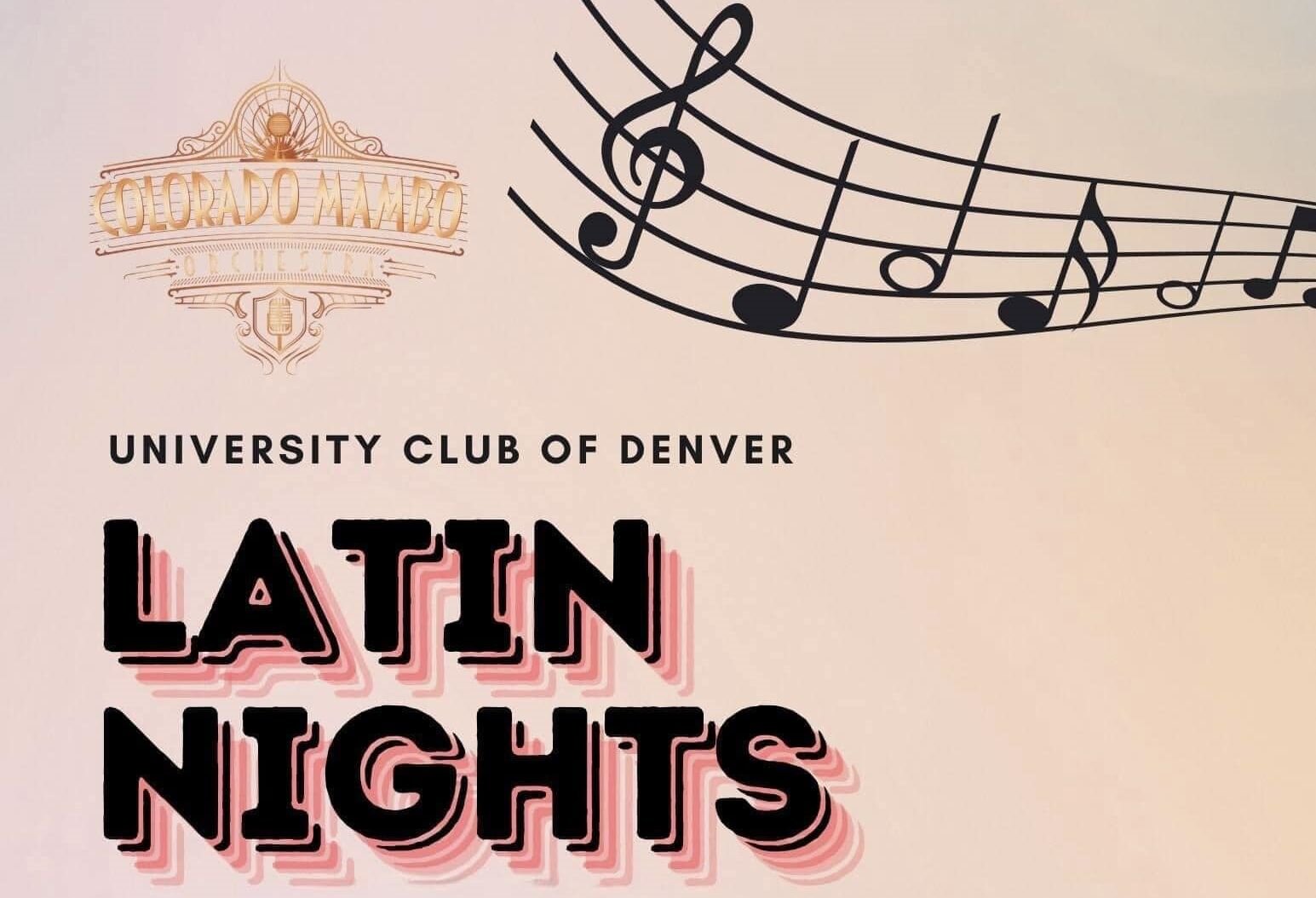 A poster for Colorado Mambo Latin Nights event