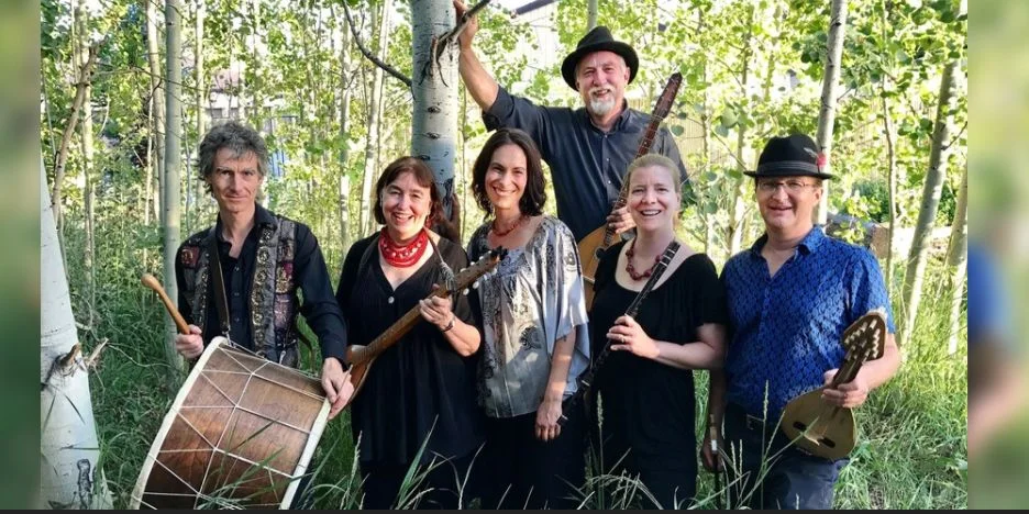 A poster for  Barbelfish Balkan Band event