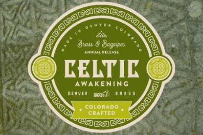 A poster for Denver Brass: Celtic Awakening event