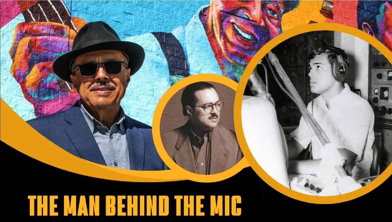 A poster for donnie l. betts Film: The Man Behind the Mic event