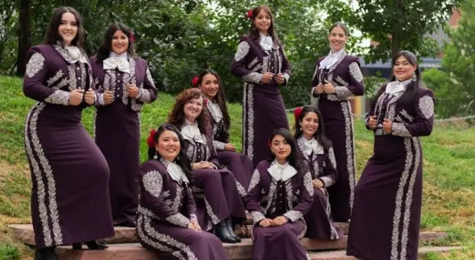 A poster for Mariachi Las Dahlias event