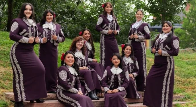 A poster for Mariachi Las Dahlias event