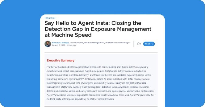 <p>Say Hello to Agent Insta: Closing the Detection Gap in Exposure Management at Machine Speed </p>