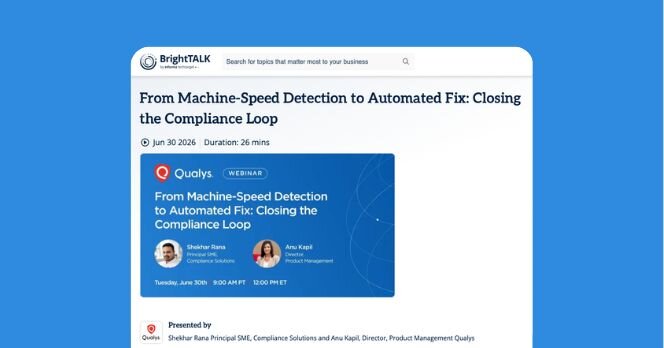 <h1 class="">From Machine-Speed Detection to Automated Fix: Closing the Compliance Loop</h1><p><br></p>