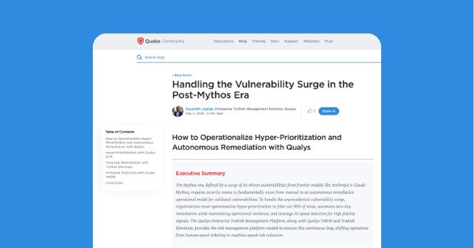<p>Handling the Vulnerability Surge in the Post-Mythos Era</p>