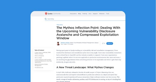 <p>The Mythos Inflection Point: Dealing With the Upcoming Vulnerability Disclosure Avalanche and Compressed Exploitation Window</p>