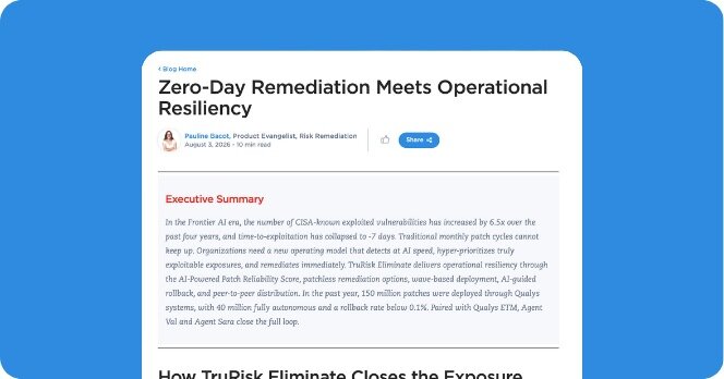 <p>Zero-Day Remediation Meets Operational Resiliency</p>